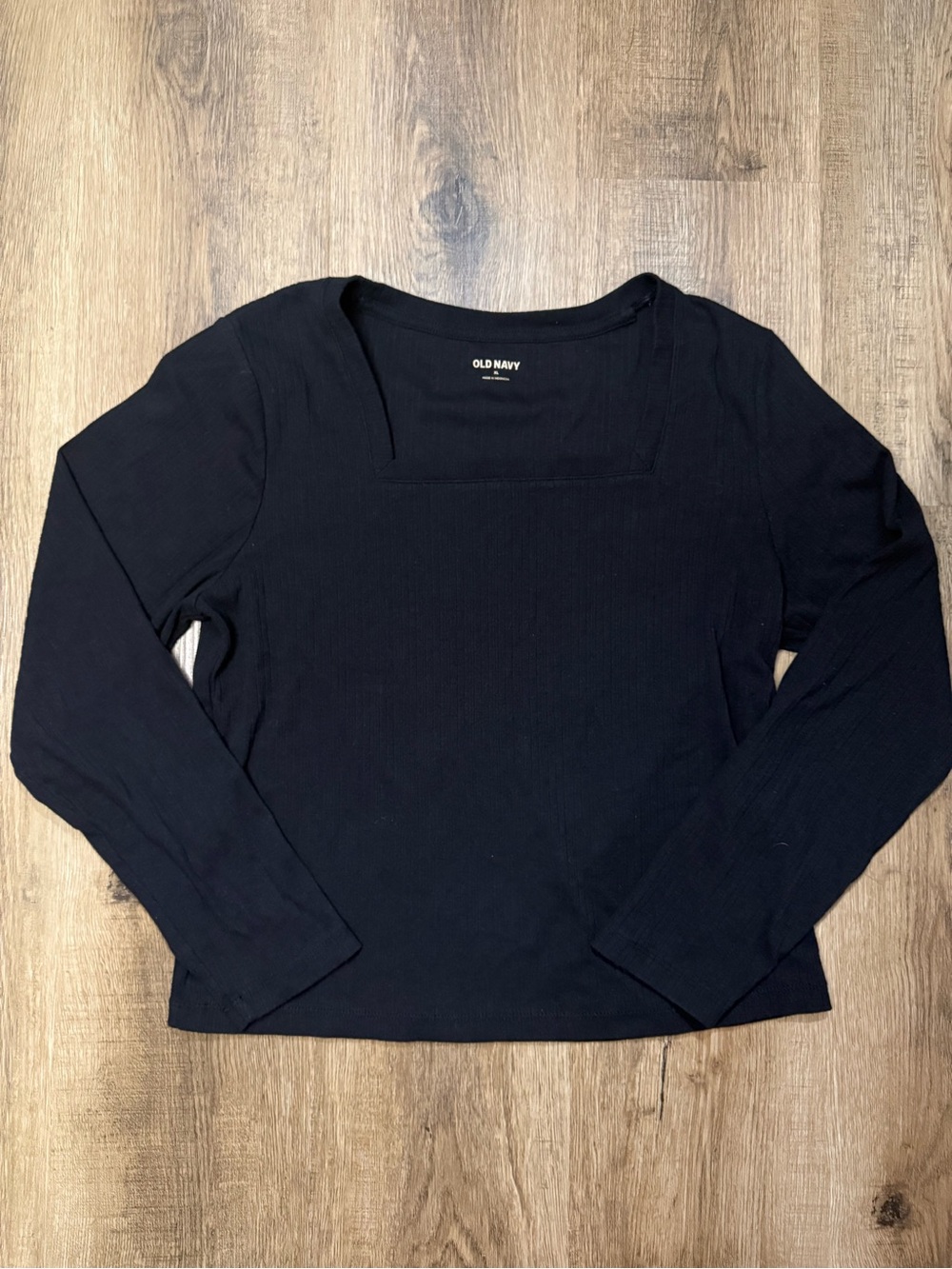 Old Navy Square Neck Ribbed Long Sleeve